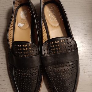 Franco Sarto Womens Black Loafers